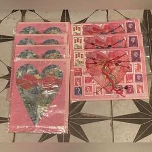 Valentines Day FAN MAIL Dona Rozanski GREETING CARDS Hand Assembled Blank USA